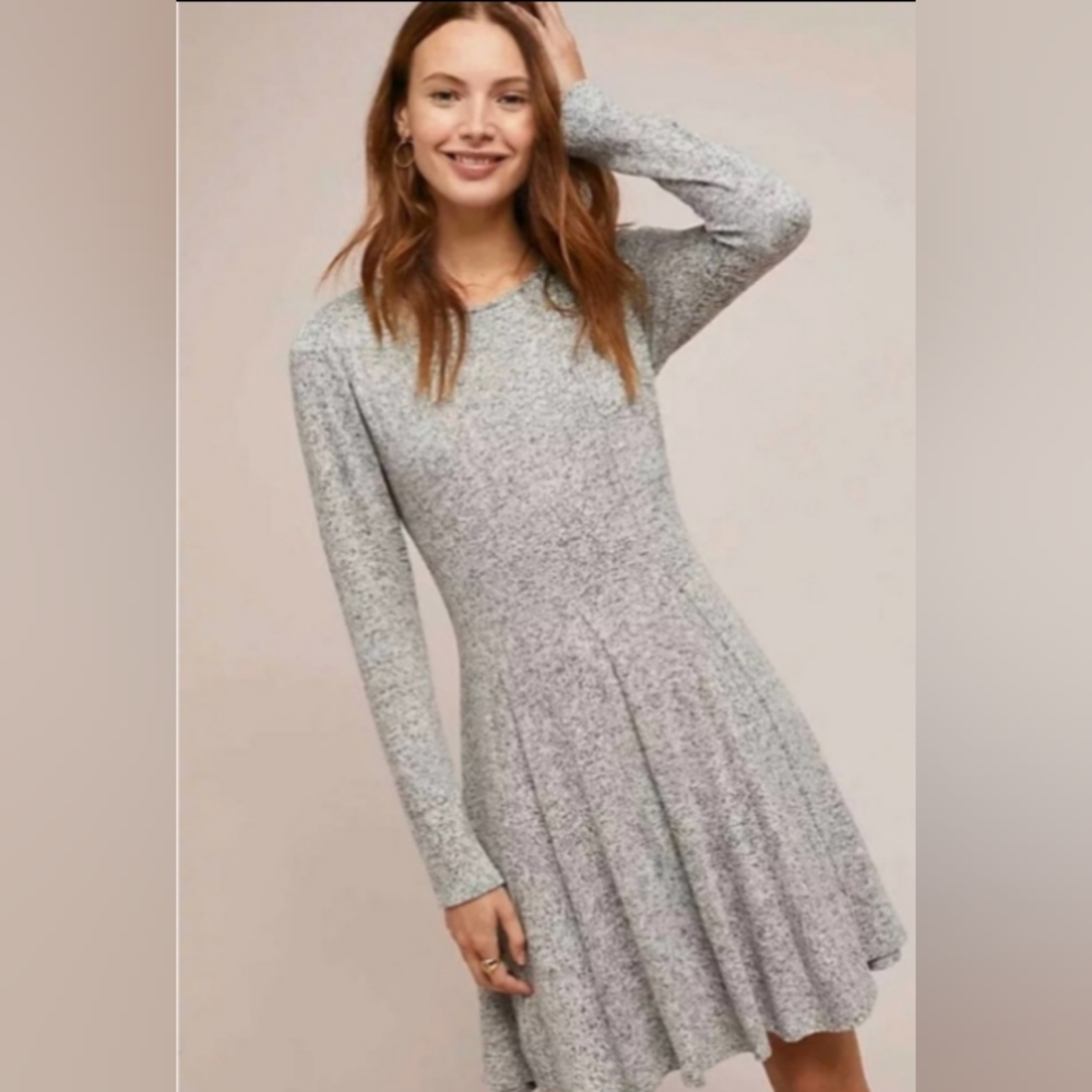 Offers Welcome😊Dolan from Anthropologie - Grey Knit Swing Dress - Lined - EUC
